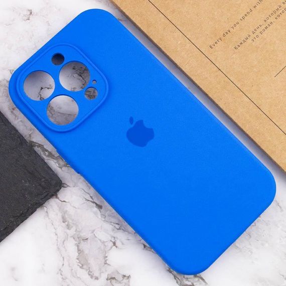 Чохол Silicone Case Full Camera Protective (AA) для Apple iPhone 13 Pro (6.1") Синій / Capri Blue | Зображення 4