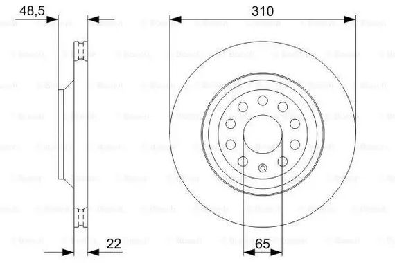 Диск гальмівний CUPRA LEON, SEAT LEON, BOSCH (0986479303)