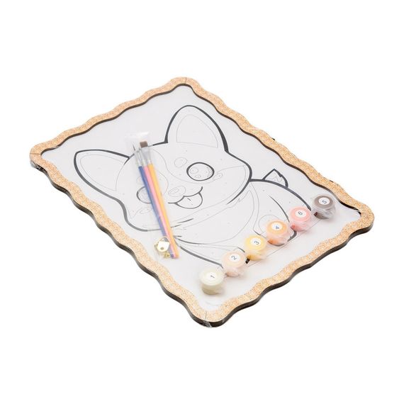 Картина по номерах "Коргі" Puz-22941 формат А4 пензлик, фарби, кріплення для стіни | Зображення 1