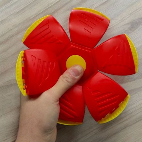 Мʼяч-трансформер, зі світлом "Flat Ball Disc: Мʼячик-фризбі", рожевий | Зображення 1