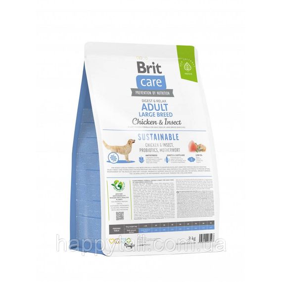 Экологичный корм Brit Care Sustainable Adult Large Breed для собак крупных пород, курица и насекомые, 3 кг | Зображення 2
