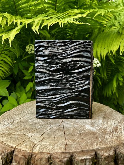 Блокнот A5 з епоксидної смоли "Чорне Око Дракона" — фантазійний записник ручної роботи | Зображення 1