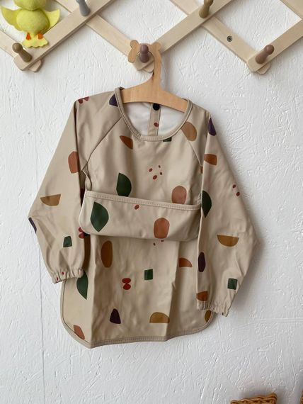 Нагрудник дитячий з рукавами для годування та творчості Кольоровий | Зображення 1