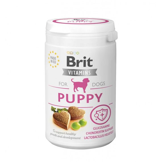 Вітаміни Brit Vitamins Puppy для цуценят для підтримки здорового росту й розвитку з лососем 150 г