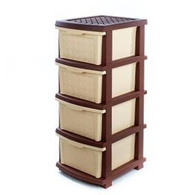 Комод R-plastic Ротанг 4-яр в коробці коричневий