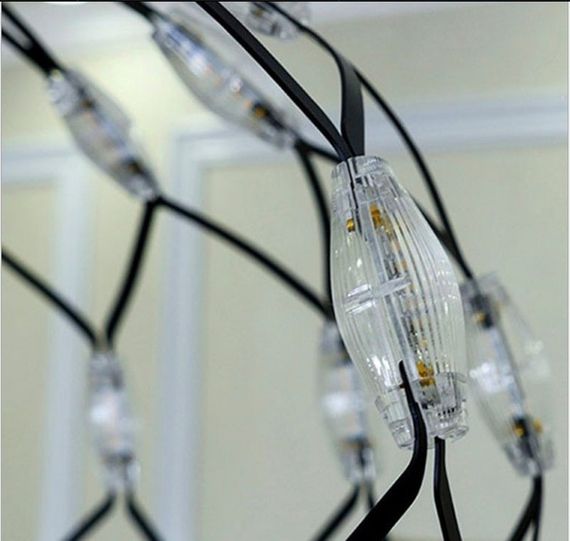 Люстра світлодіодна підвісна LED світильник для квартири на стелю лед 26278 Чорний 65-250х50х50 см. | Зображення 5