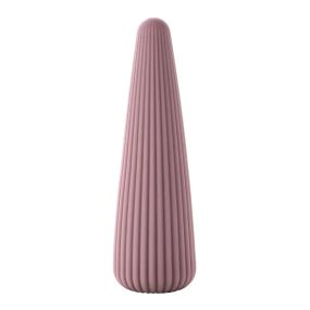 Вибратор для клитора Sweet Em Cone в форме конуса, ребристый, фиолетовый, 12.8 х 3.8 см Sex Aura