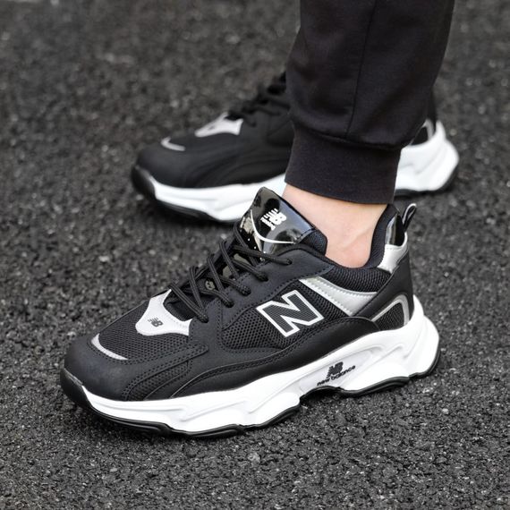 Кросівки New Balance замш/шкіра/3D сітка колір чорний, білий | Зображення 3