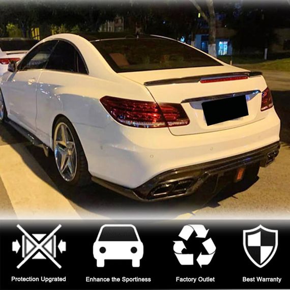 Дифузор заднього бампера (для AMG-Line 2014-2016, Карбон) для Mercedes E-сlass coupe C207 рр | Зображення 1