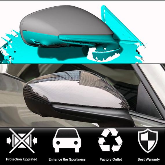 Накладки на Зеркала (2019-2024, Карбон) для Porsche Taycan 2019- гг | Зображення 1