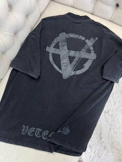 Футболка Vetements Graphitic print чоловіча темно-сіра бавовна оверсайз f721 | Зображення 4