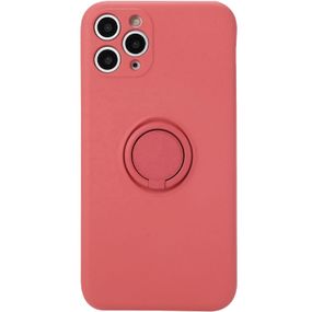 Чохол TPU Candy Ring Full Camera для Apple iPhone 12 Pro (6.1") Кольцо-держатель, Червоний/Camellia