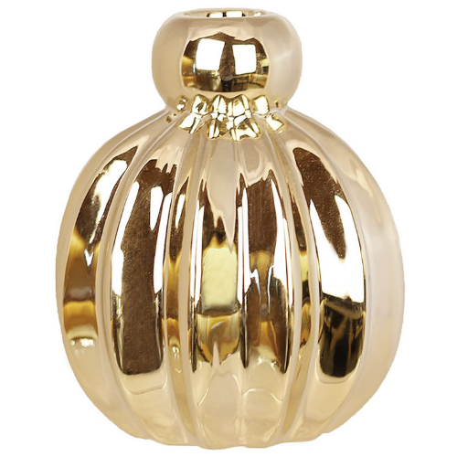 Свічник керамічний фігурної форми (свічка 22мм), D9*12см, колір - золото