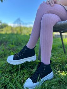 Детские колготки  цветные однотонные (рубчик) ТМ Twinsocks р. от 74 до 146 86-92 / 1-2 лет, Пудровый