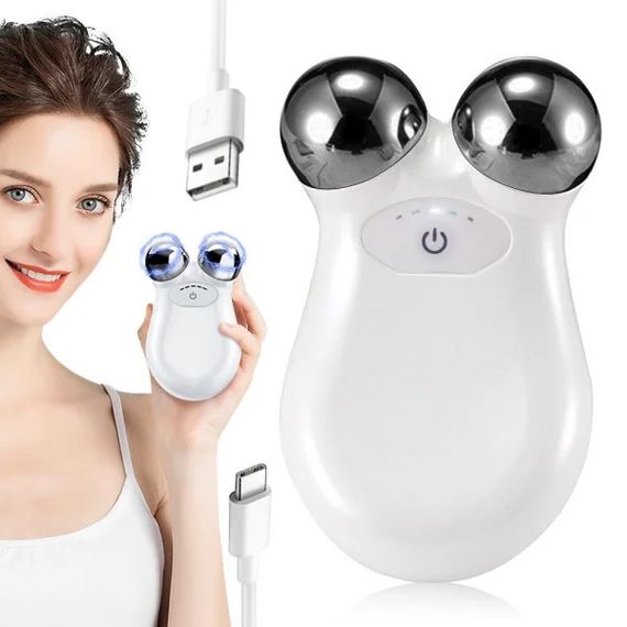 Вібраційний масажер Micro Current Skin для обличчя та тіла • Апарат для догляду за шкірою, розслаблення та домашнього б’юті-масажу | Зображення 1