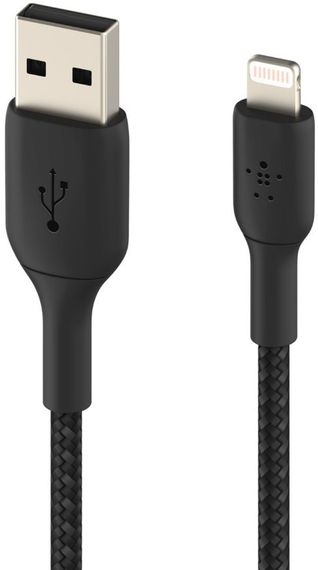 Кабель Belkin USB-A - Lightning, BRAIDED, 2m, black (CAA002BT2MBK) | Зображення 3