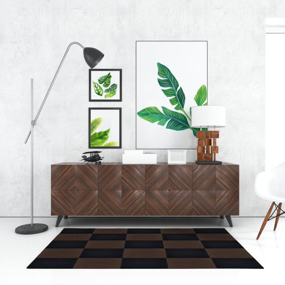 Самоклеюча плитка під ковролін темно-коричнева 300х300х4,5мм SW-00001422 | Зображення 3