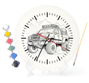 Детский набор для творчества часы раскраска Крутой внедорожник 30 см (Г0200)