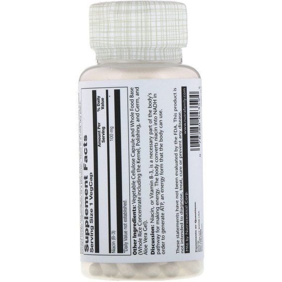 Ніацін Solaray Niacin 100 mg 100 Veg Caps SOR04359 | Зображення 1