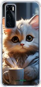 Чохол на Vivo V20 SE Білий кіт "5646sp-2128-2448"