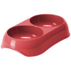 Миска подвійна для собак та котів Moderna Gusto, 2х200 мл, червоний