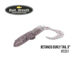 Приманка Bait Breath BeTanCo Curly Tail 3" (6 шт.) (S351 UV Ｈologram Clear／Red)