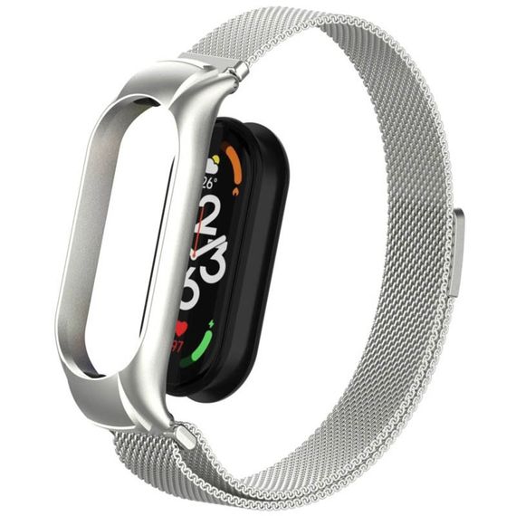 Ремінець Milanese Loop Design для Xiaomi Mi Band 8 Silver | Зображення 2