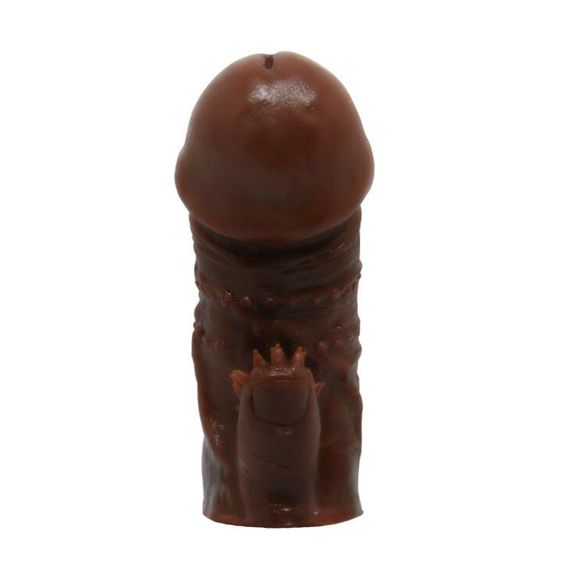 Насадка - презерватив BI-016001-0902S ( коричневый ) Sex Aura | Зображення 3