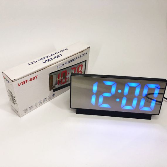 Настільний годинник led на батарейках, Годинник настільний цифровий електронний led KN-58 | Зображення 8