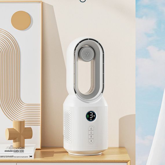 Настільний вентилятор F8 3in1 з Bluetooth-динаміком і нічником 4000mAh White | Зображення 1