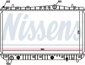 Радіатор охолодження двигуна CHEVROLET LACETTI, DAEWOO NUBIRA, NISSENS (61634)