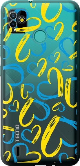 Чехол на Tecno Pop 5 BD2p Сердца UA "5292u-2412-17620"