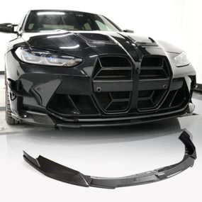 Накладка на передній бампер Lip V1 (для G82/G83, Карбон) для BMW 4 серія G22/23/26 2020- рр