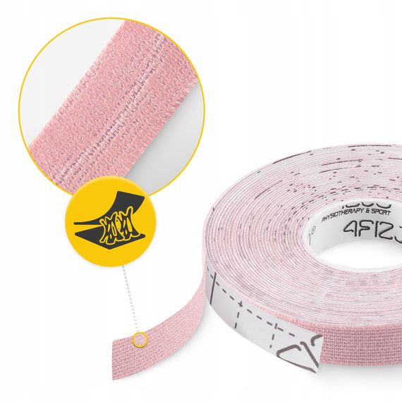 Стрічка кінезіологічна (кінезіо тейп) 4FIZJO 1 см x 5 м Light Pink (P-5905973400794) | Зображення 1