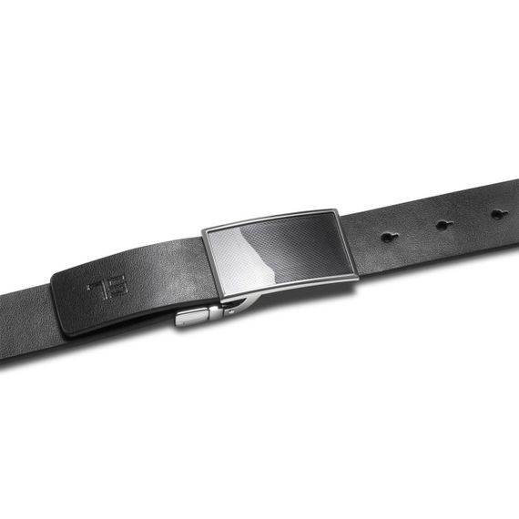 Ремінь чоловічий шкіряний Semi Line Black/Blue (P8234-0 L) | Зображення 1