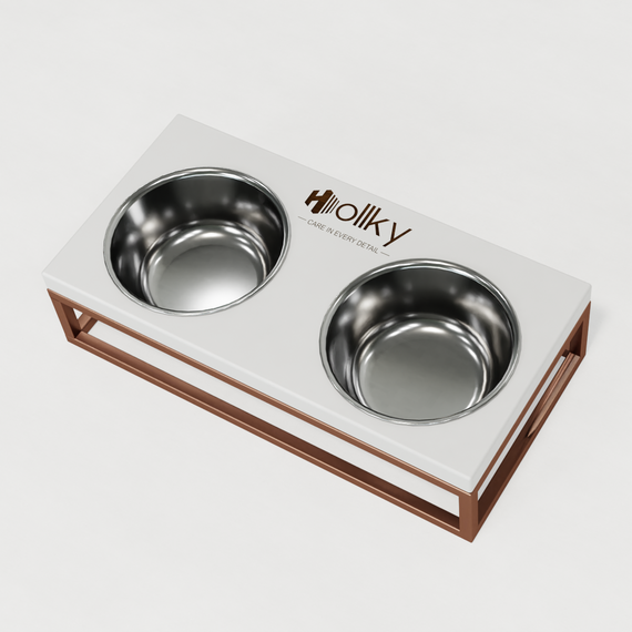 Миски на подставке для маленьких собак и котов Hollky Base S (2 × 0,45 л) BS-36187-GLWH | Зображення 9