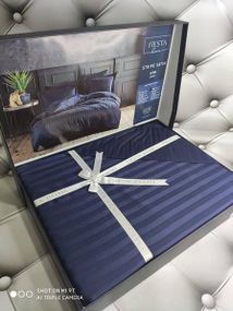 Постельное белье Fiesta luna lacivert  Сатин-страйп Хлопок Евро размер (4 наволочки)