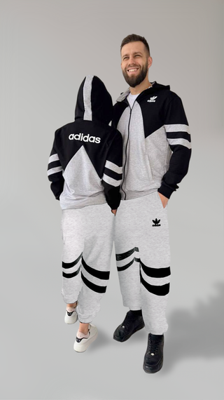 Спортивний костюм унісекс adidas колір сірий | Зображення 4