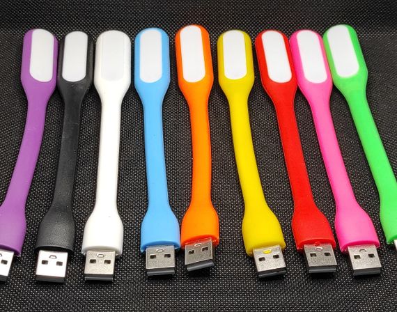 Ліхтарик USB гнучкий фіолетовий Чорний | Зображення 2