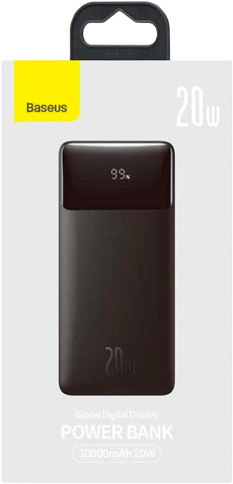 Портативний зарядний пристрій Power Bank Baseus PPDML-N Bipow 20W 30000 mAh чорний (ЦУ-00036654_1912) | Зображення 5