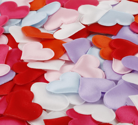 Украшение ,декор  сердечки  Mix ( 100 шт)