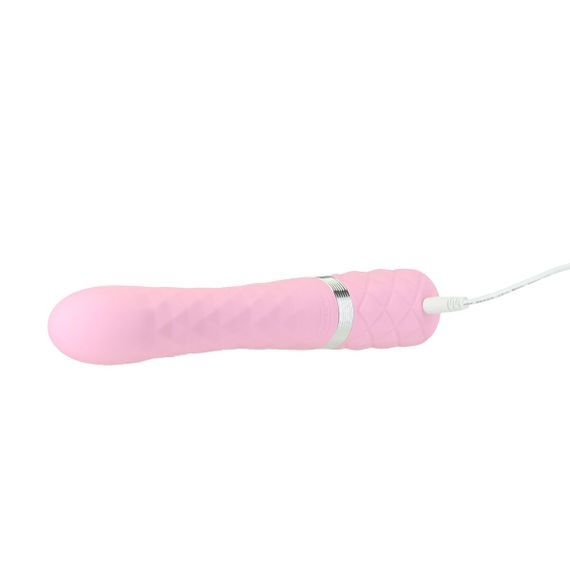 Розкішний кролик з ротацією та вібрацією Pillow Talk Lively Pink, кристал Сваровскі, потрійний відро | Зображення 4