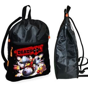 Рюкзак-мешок для обуви,спортивной формы Дэдпул детская сумка для сменки с расширителем (01238)