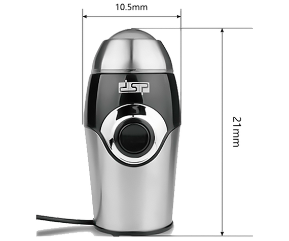 Кофемолка роторная с импульсным режимом и защитой от бесконтрольного включения DSP KA-3002 серебристо-черная 200 Вт (КА 3002_466) | Зображення 5
