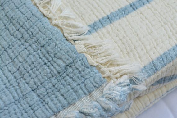 Муслиновое покрывало Moss Exclusive Muslin 230 х 250 см. Mavi | Зображення 1