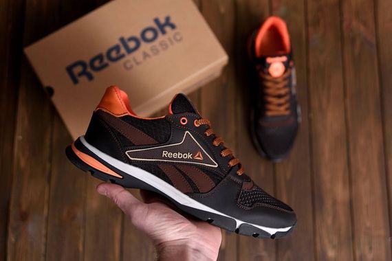 Кросівки літні Reebok сітка колір жовтогарячий , чорний | Зображення 2