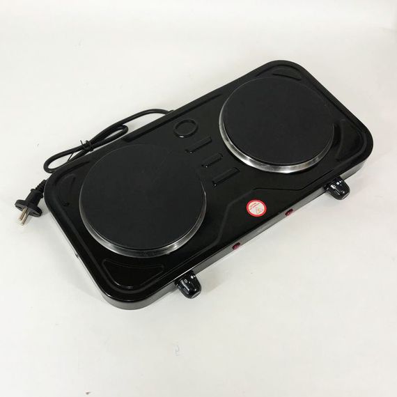 Плита електрична Suntera DP-1925, подвійна електроплита, потужна настільна електроплита. Колір: чорний | Зображення 4