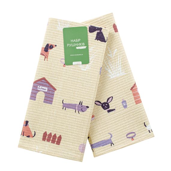 Набір рушників Home Line 65017 Україна 45x60  Бавовна Бежевий