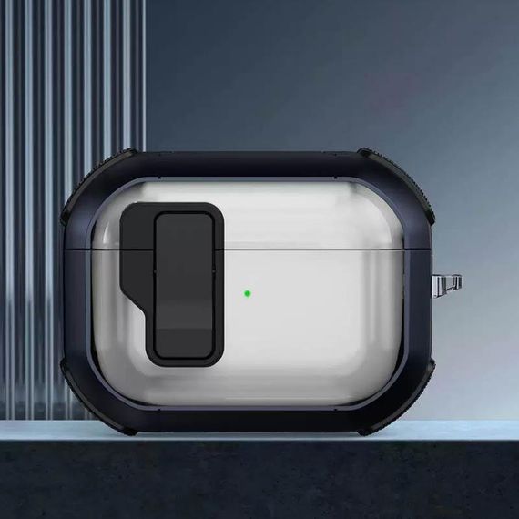 Футляр протиударний Locking Button для навушників Airpods Pro Blue | Зображення 1