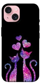 Чохол з картинкою Космічні коти для Apple iPhone 15 (6.1")